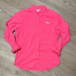 Columbia Vibrant Pink Long Sleeve Shirt